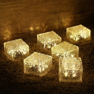 Solar Brick String Lights 6 Pack Solar Lights, Solar Garden lights, Outdoor Waterproof, Decorative Solar Powered for Garden or Pathway