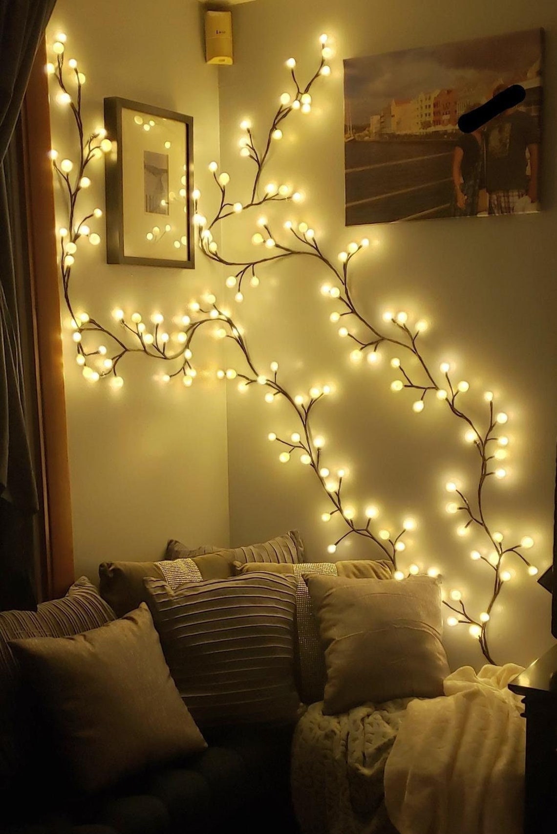 Fairy Lights Plug in Bedroom String Lights for Wall Lights Hanging Vine