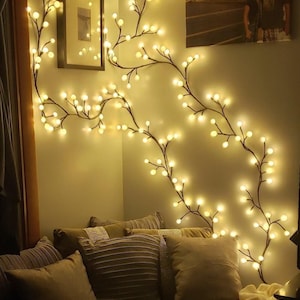 Bedroom String Lights for Wall Lights Hanging Vine Light Fairy Strings Mushroom Lamp