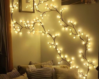 Bedroom String Lights for Wall Lights Hanging Vine Light Fairy Strings Mushroom Lamp