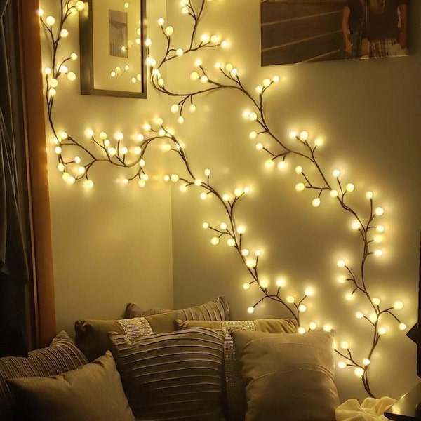 Bedroom String Lights for Wall Lights Hanging Vine Light Fairy Strings Mushroom Lamp
