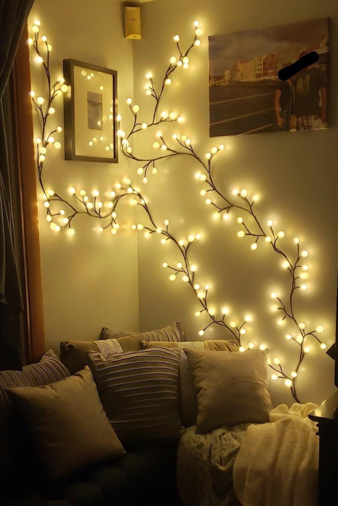 Bedroom String Lights for Wall Lights Hanging Vine Light Fairy Strings  Mushroom Lamp 