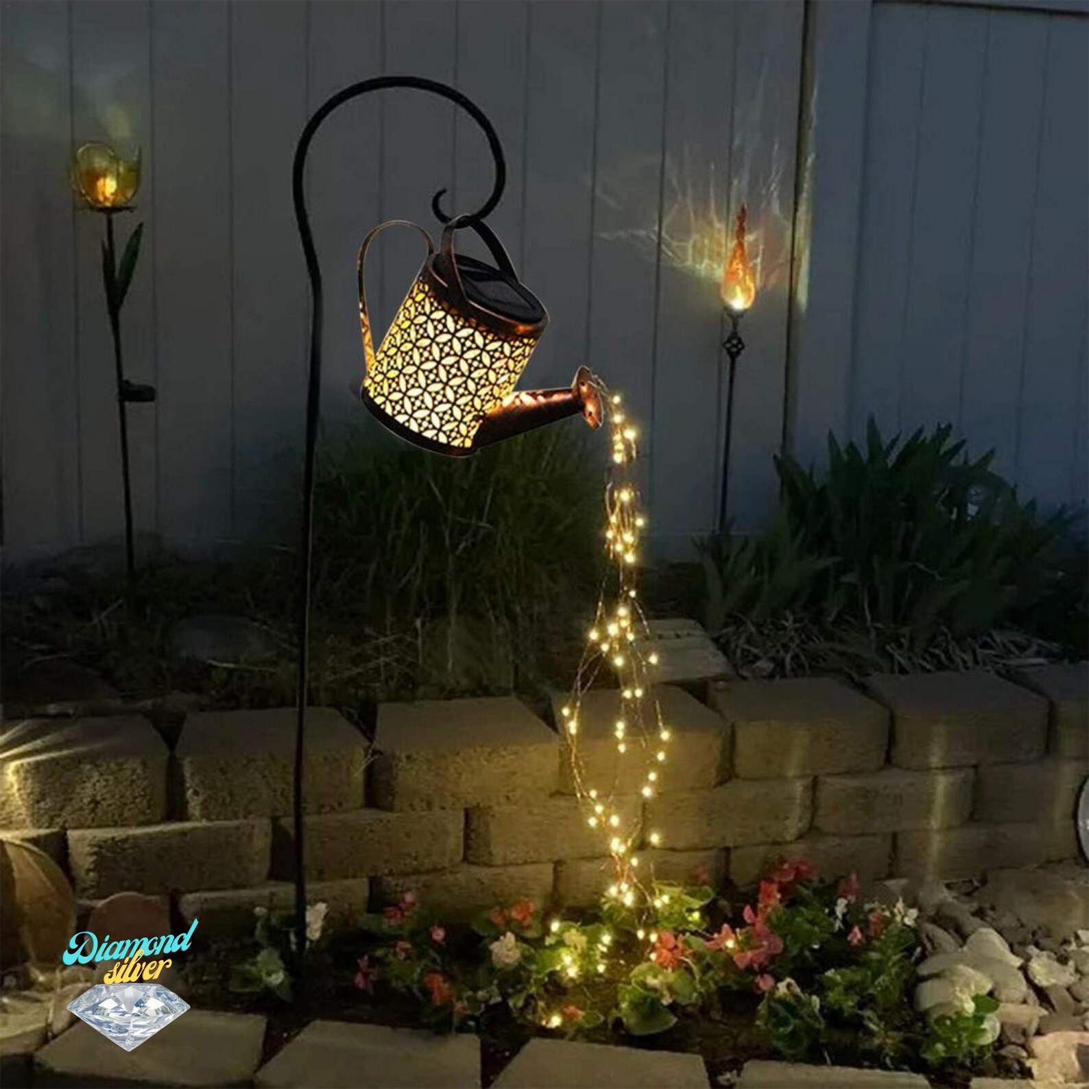 Solar Watering Can Light 1 Watering Can Solar Lights Etsy