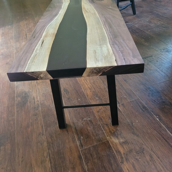 Handcrafted Black Walnut Epoxy Coffee Table Etsy