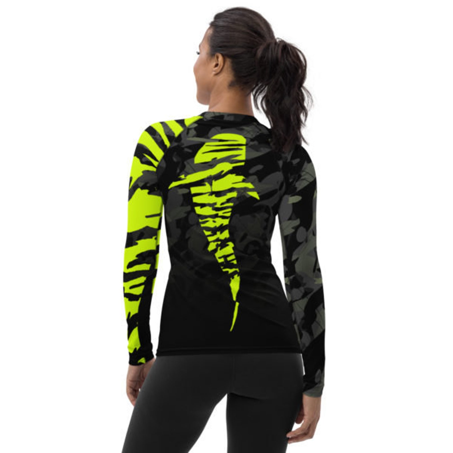 Neon Tiger Women's Rash Guard - Etsy