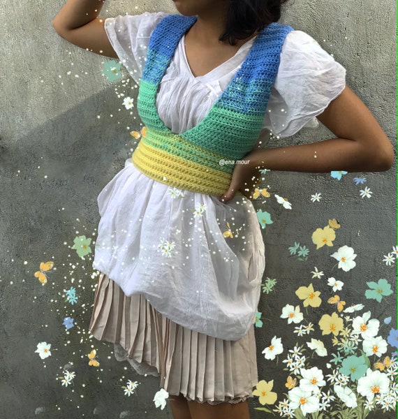 Wisp Corset Vest Crochet PDF PATTERN - Etsy