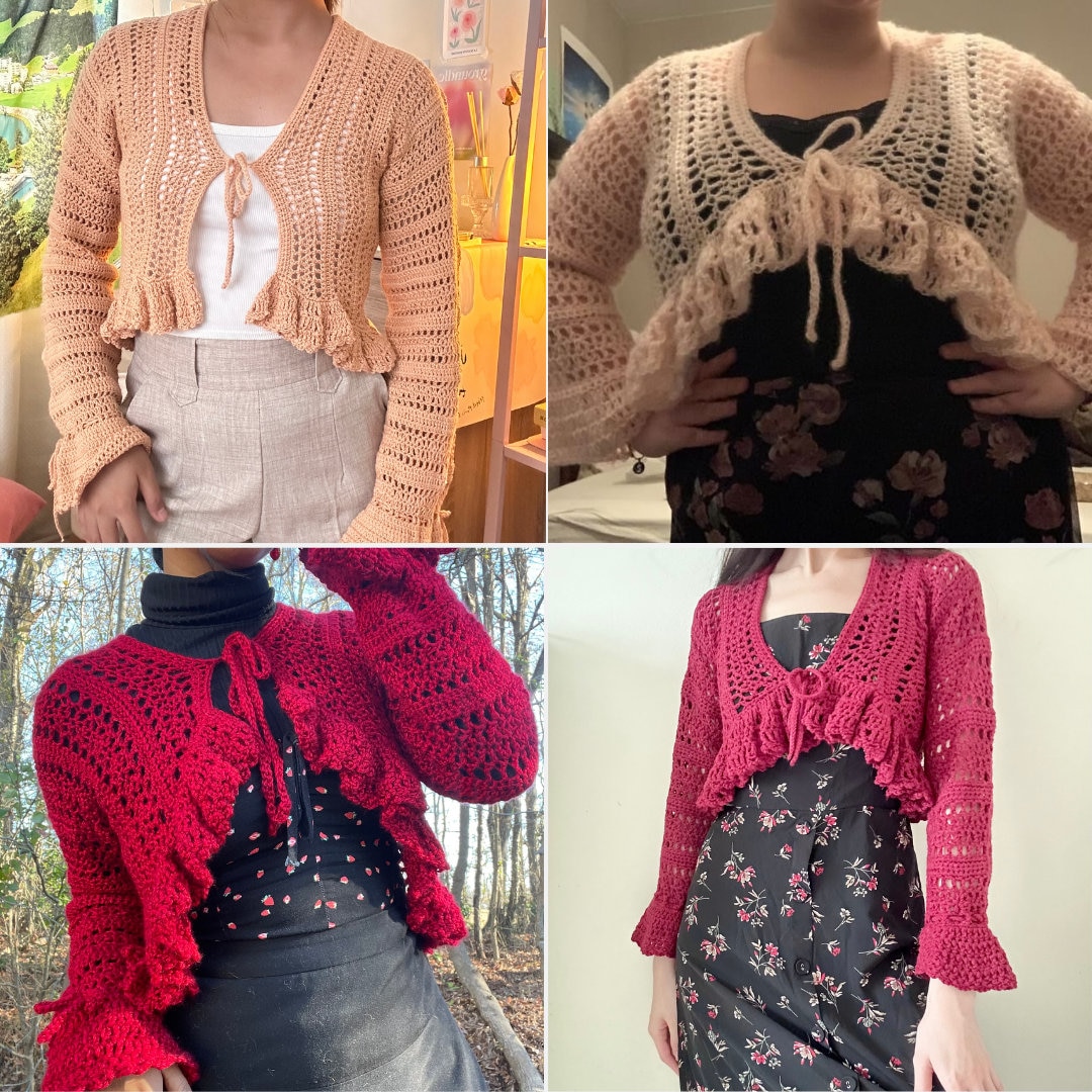 Raindrop Cardigan Crochet PDF Pattern - Etsy