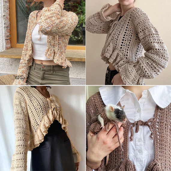 Raindrop Cardigan Crochet PDF Pattern - Etsy
