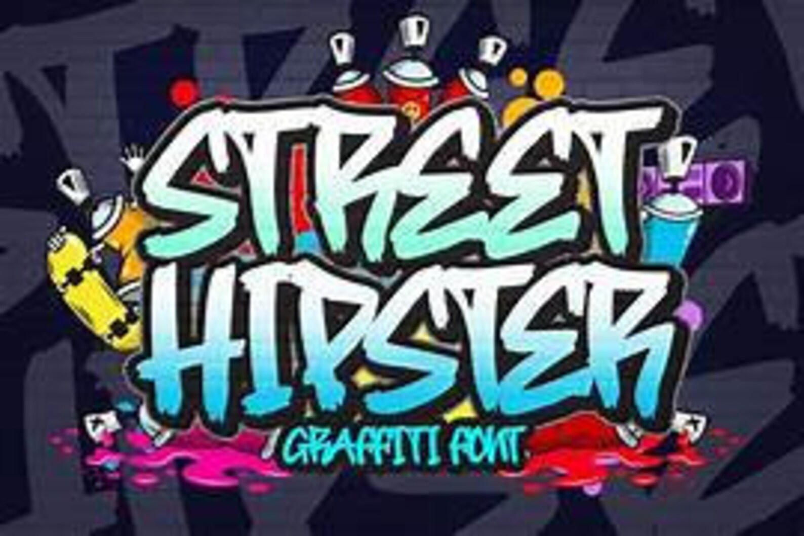 Graffiti Font Bundleurban Graffiti Font Bundle, Digital Font, Cricut