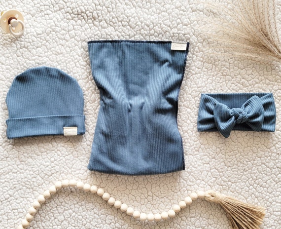 Ribbed Swaddle Swaddle Hat Set Baby Onesie Strawberry Newborn