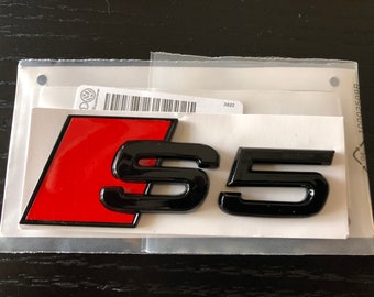 Gloss Black S5 Boot Badge Audi