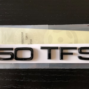 Glanzend zwart 50 TFSI kofferbakbadge Audi