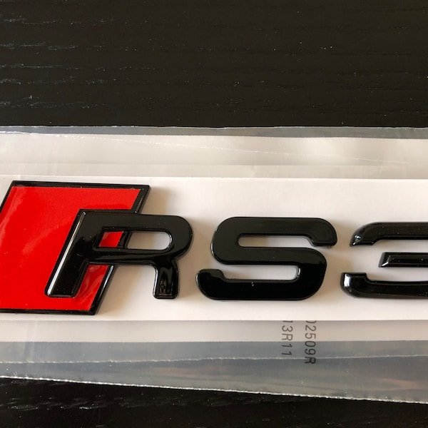 Audi Gloss Black RS3 Boot Badge