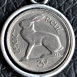 Ireland Rabbit Coin Pendant Necklace