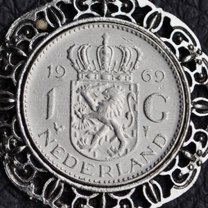 Netherlands Coat of Arms Coin Pendant Necklace