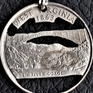 West Virginia New River Gorge Cut Coin