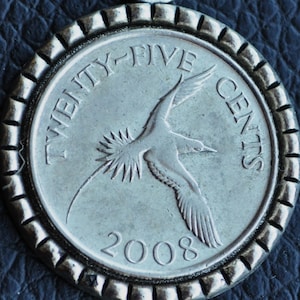 Bermuda Longtail Bird Coin Pendant Necklace
