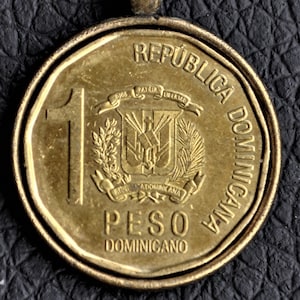 Dominican Republic Coat of Arms Coin Pendant