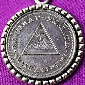 Nicaragua Pyramid Coin Pendant Necklace