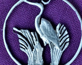 Malawi Heron Cut Coin Pendant Necklace