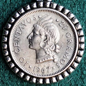 Dominican Republic Liberty Head Coin Pendant Necklace