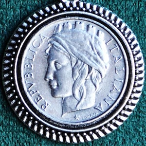 Italy Turrita Coin Pendant Necklace