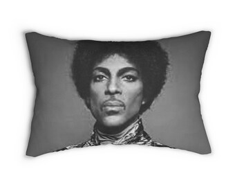 PRINCE Black and White Lumbar Pillow Cushion