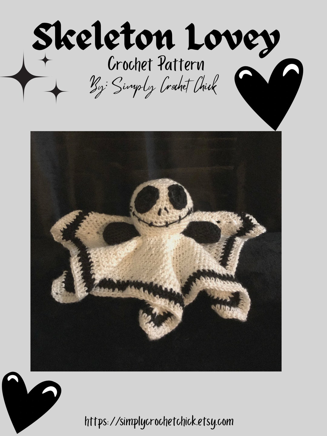 Crochet Pattern Skeleton Baby Crochet Doll Stuffed Pattern Skeleton ...