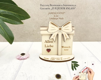 Personalisierte Holzgeschenk Zum Geburtstag, Zum Jübiläum, Abschiedsgeschenk Kellegen – Individuelles Geschenk mit Wunschtext
