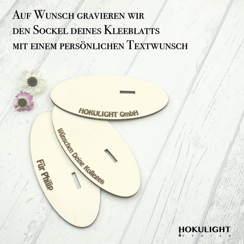 Wunscherfüller zur Jugendweihe Kleeblatt Personalisiertes Geldgeschenk zur Jugendweihe Geschenkidee zur Jugendweihe Bild 6