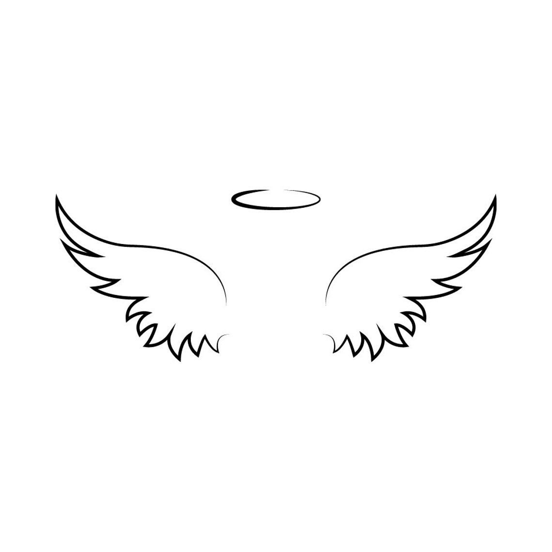 Angel Wing and Halo Svg Instand Digital Download / Svg Png - Etsy
