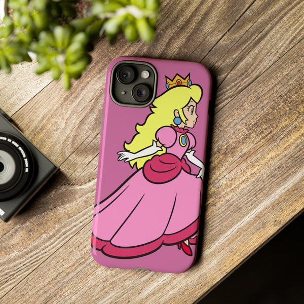 Princess Peach Phone Case / Mario / iPhone / Samsung / Tough Phone Cases / 2-piece design with impact resistance and shock dispersion