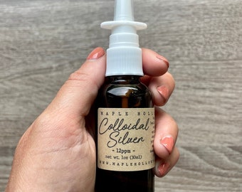 Colloidal Silver Nasal Sprayer 1oz. | Allergies | Discomfort | Sinus | Soothing | Natural Nose Care