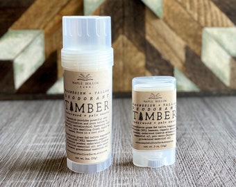 Magnesium Tallow Deodorant TIMBER | Cedarwood + Palo Santo | Natural Body Care | Baking Soda Free | Sensitive Skin
