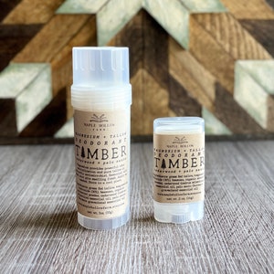 Magnesium Tallow Deodorant TIMBER | Cedarwood + Palo Santo | Natural Body Care | Baking Soda Free | Sensitive Skin