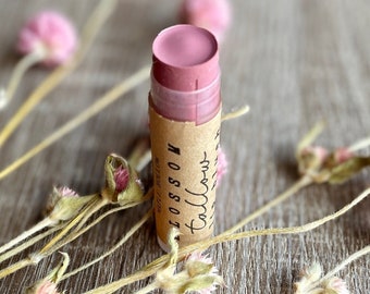 Blütentalg getöntes Lippenrouge | Mineral Zink | Lippenstift Make-up Sonnenschutz | gegrast + veredelt | Sonnenschutz | LSF | Natürliche Hautpflege