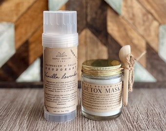 Magnesium Tallow Deodorant + Detox Mask Set | Natural Underarm Starter Kit | Purify Cleanse Detoxify