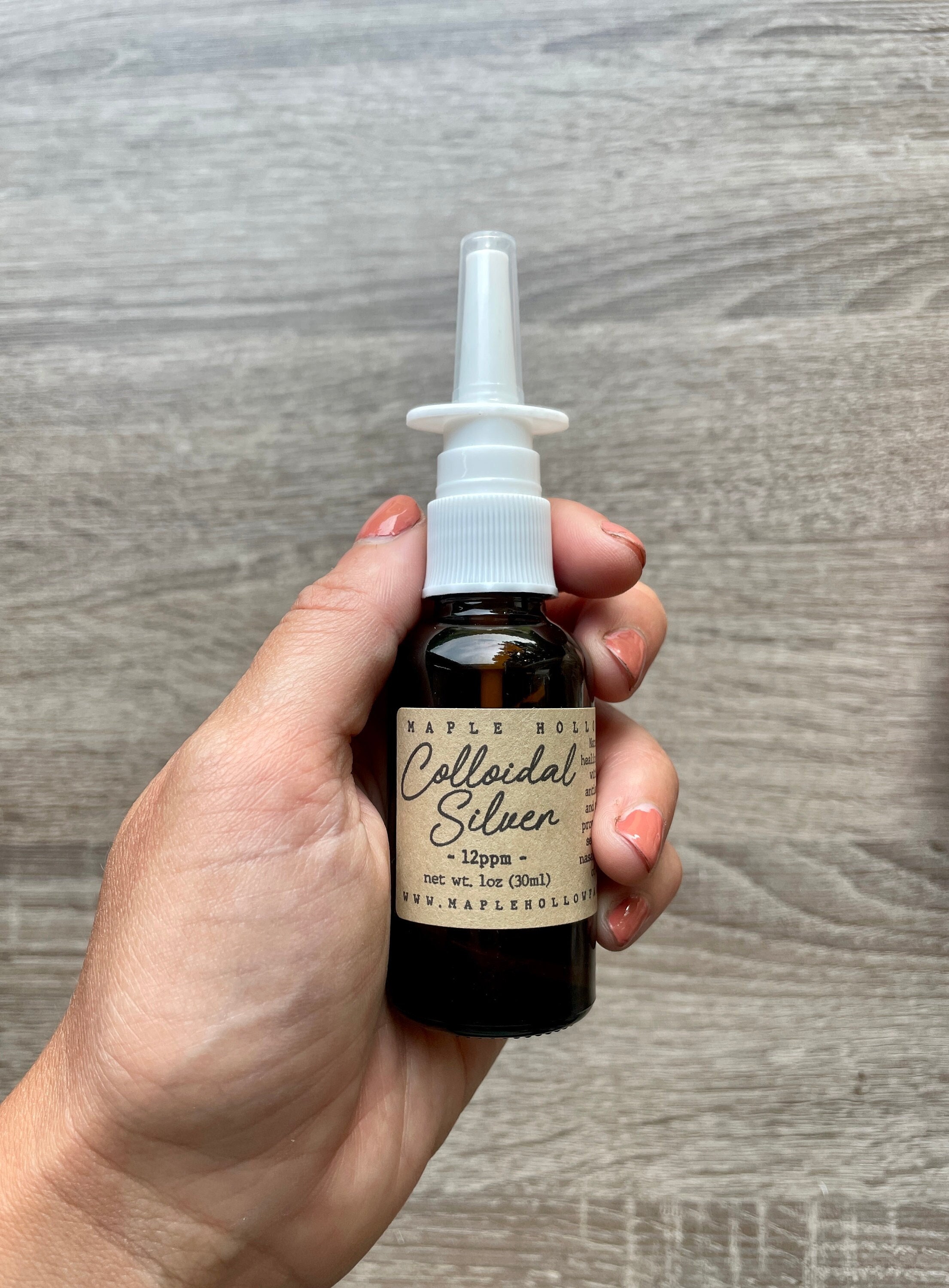 Colloidal Silver Nasal Sprayer 1oz. Allergies Sinus Soothing