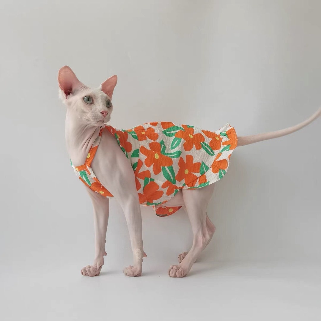 Sphynx Cat Dresscute Cat Clothessummer Thin Dress for Etsy
