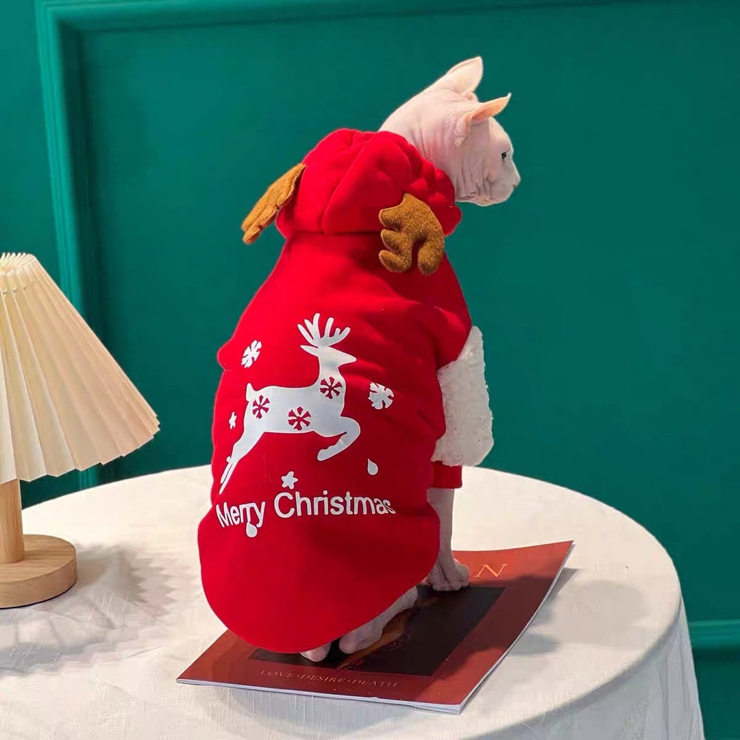 Sphynx Cat Christmas Clothes,sphynx Cat Christmas Hoodie,cat Christmas