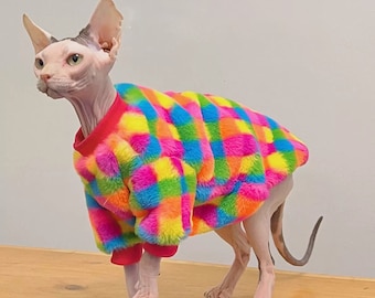 Sphynx Cat Clothes,Sphynx Cat Jumpsuit.Sphynx Cat Sweater,Cat Jumper,Hairless Cat Sweater