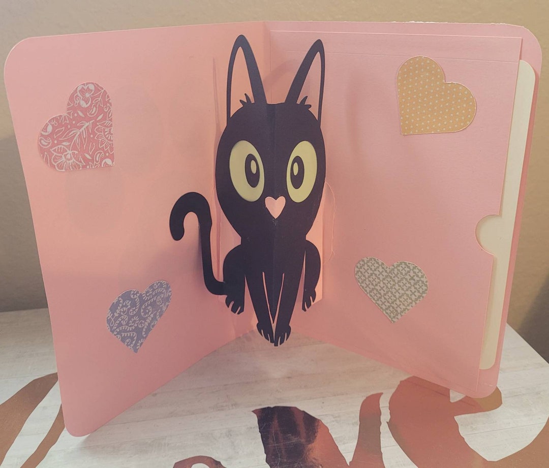 Pop up Kitten Card - Etsy