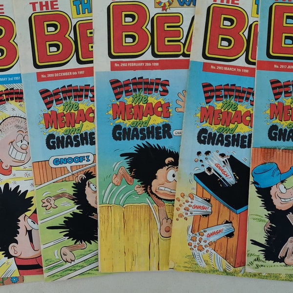 Beano Comics 1994 to 1998. Fabulous collection of 9  Vintage comics.