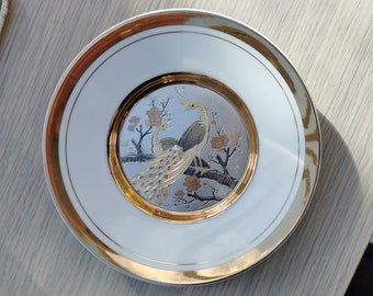 ★USEDO品　OJK CARVING PLATE HARD★ The Art of Chokin 24 K Gold Plate Japan 7 3/4 