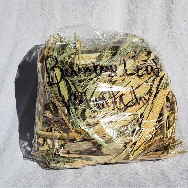 Organic Bamboo Leaf Mulch | Small Bag | Homemade | Great for Indoor Plants | Pots | Gardens
