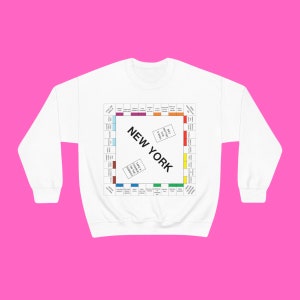 New York Monopoly Sweatshirt: SATC Inspired NYC Sweater