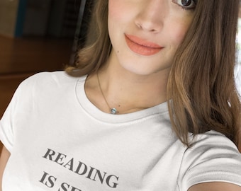 Reading is Sexy Crop Top, Y2K Slogan Tee
