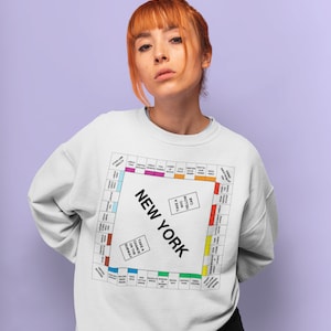 New York Monopoly Comfort Colors Sweatshirt: SATC Inspired