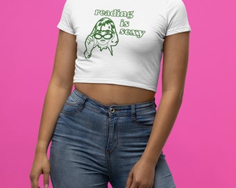 Reading is Sexy Crop Top, Booktok Graphic Tee, Gift for Book Lover