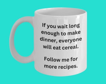 Funny Mom Coffee Mug, Cereal Recipe, Mother's Day Gift